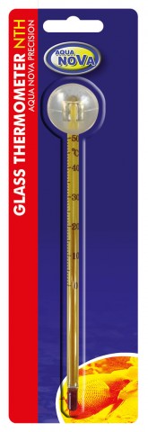 AQUA NOVA geltonas stiklinis termometras